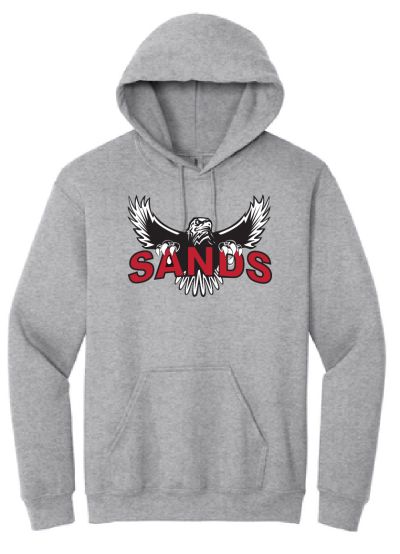 18500 Hooded Sweatshirt - Sands w/Eagle logo #2